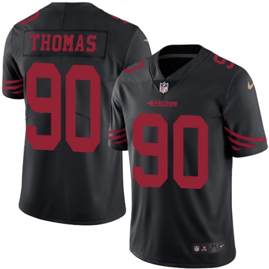 Nike 49ers #90 Solomon Thomas Black Mens Stitched NFL Limited Rush Jersey Nike 49ers #90 Solomon Thomas Black Mens Stitched NFL Limited Rush Jersey