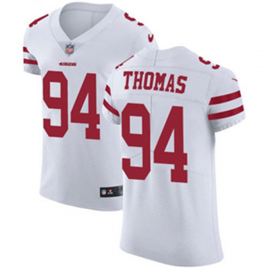 Nike 49ers #94 Solomon Thomas White Mens Stitched NFL Vapor Untouchable Elite Jersey Nike 49ers #94 Solomon Thomas White Mens Stitched NFL Vapor Untouchable Elite Jersey