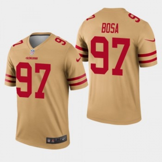 Nike 49ers 97 Nick Bosa Cream Inverted Legend Jersey Nike 49ers 97 Nick Bosa Cream Inverted Legend Jersey