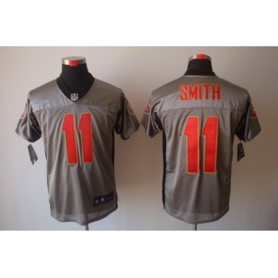 Nike San Francisco 49ers 11 Alex Smith Grey Elite Shadow NFL Jersey Nike San Francisco 49ers 11 Alex Smith Grey Elite Shadow NFL Jersey