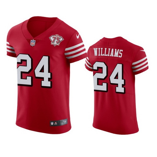 Nike San Francisco 49ers 24 K 27Waun Williams Red Rush Men 75th Anniversary Stitched NFL Vapor Untouchable Elite Jersey Nike San Francisco 49ers 24 K 27Waun Williams Red Rush Men 75th Anniversary Stitched NFL Vapor Untouchable Elite Jersey