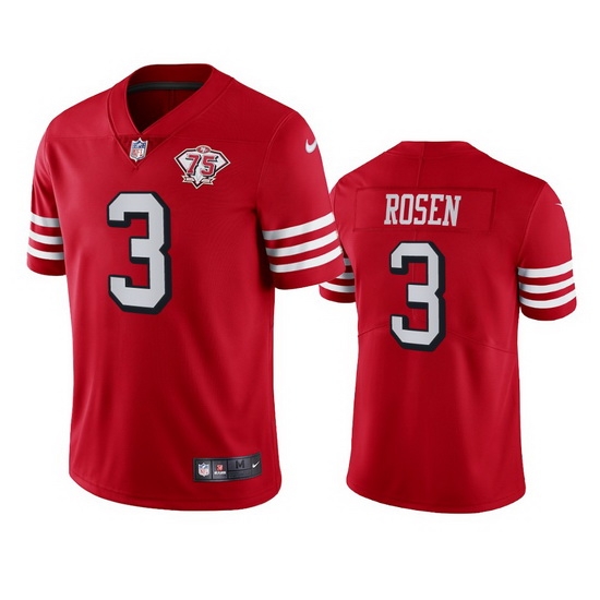 Nike San Francisco 49ers 3 Josh Rosen Red Rush Men 75th Anniversary Stitched NFL Vapor Untouchable Limited Jersey Nike San Francisco 49ers 3 Josh Rosen Red Rush Men 75th Anniversary Stitched NFL Vapor Untouchable Limited Jersey