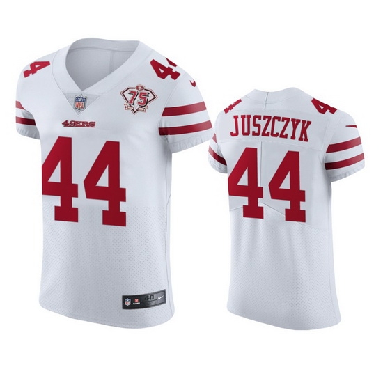 Nike San Francisco 49ers 44 kyle juszczyk White Men 75th Anniversary Stitched NFL Vapor Untouchable Elite Jersey Nike San Francisco 49ers 44 kyle juszczyk White Men 75th Anniversary Stitched NFL Vapor Untouchable Elite Jersey