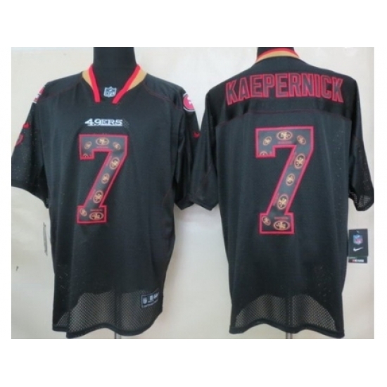 Nike San Francisco 49ers 7 Colin Kaepernick Black Elite Lights Out NFL Jersey Nike San Francisco 49ers 7 Colin Kaepernick Black Elite Lights Out NFL Jersey