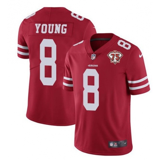 Nike San Francisco 49ers 8 Steve Young Red 75th Anniversary Vapor Untouchable Limited Jersey Nike San Francisco 49ers 8 Steve Young Red 75th Anniversary Vapor Untouchable Limited Jersey