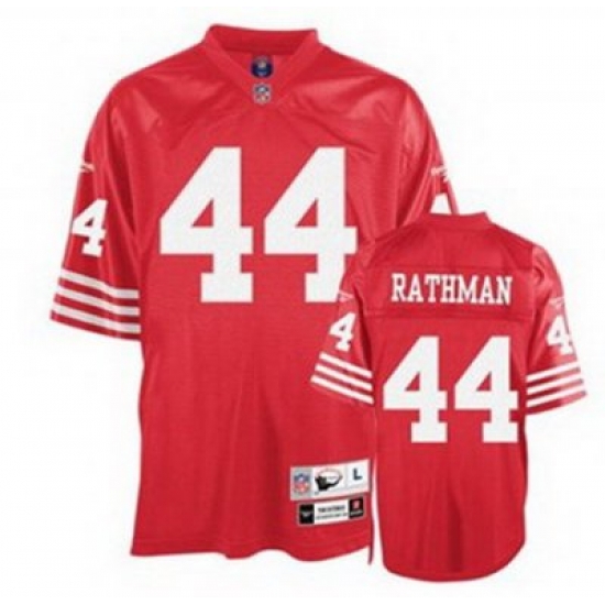 San Francisco 49ers 44 Rathman Red Throwback Jerseys San Francisco 49ers 44 Rathman Red Throwback Jerseys