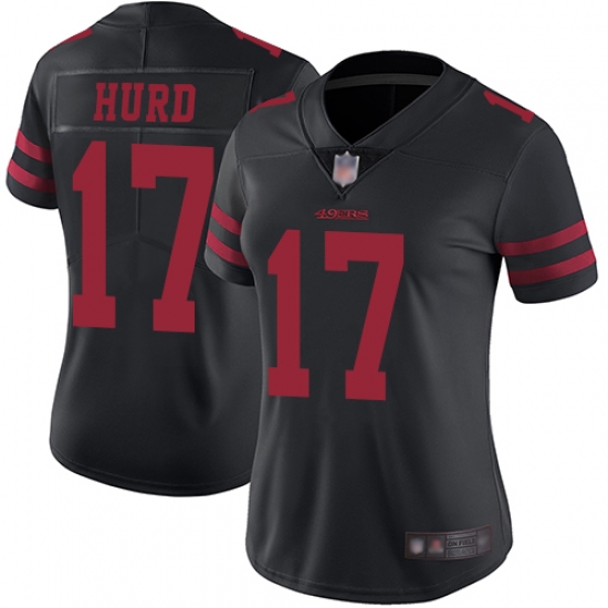 49ers 17 Jalen Hurd Black Alternate Women Stitched Football Vapor Untouchable Limited Jersey 49ers 17 Jalen Hurd Black Alternate Women Stitched Football Vapor Untouchable Limited Jersey