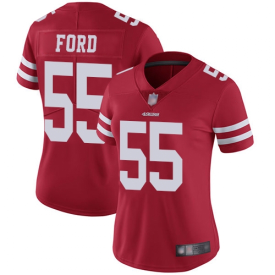 49ers 55 Dee Ford Red Team Color Women Stitched Football Vapor Untouchable Limited Jersey 49ers 55 Dee Ford Red Team Color Women Stitched Football Vapor Untouchable Limited Jersey