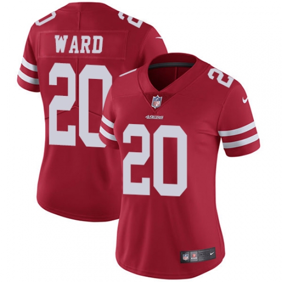 Nike 49ers #20 Jimmie Ward Red Team Color Womens Stitched NFL Vapor Untouchable Limited Jersey Nike 49ers #20 Jimmie Ward Red Team Color Womens Stitched NFL Vapor Untouchable Limited Jersey