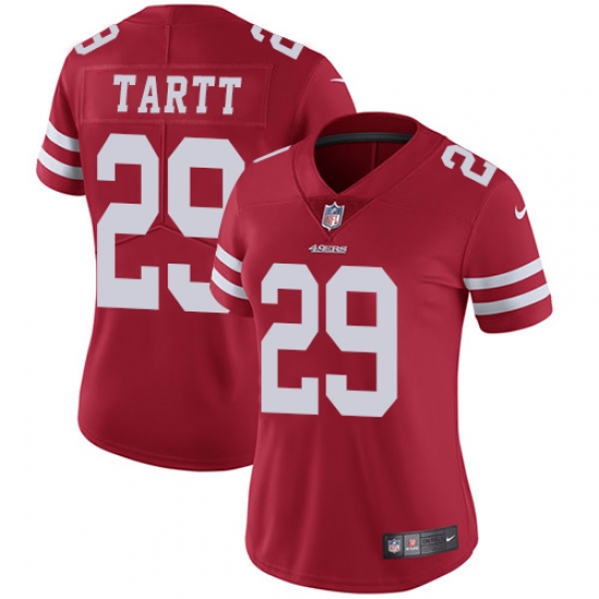 Nike 49ers #29 Jaquiski Tartt Red Team Color Womens Stitched NFL Vapor Untouchable Limited Jersey Nike 49ers #29 Jaquiski Tartt Red Team Color Womens Stitched NFL Vapor Untouchable Limited Jersey