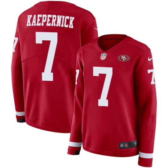 Nike 49ers #7 Colin Kaepernick Red Team Color Women Stitched NFL Nike 49ers #7 Colin Kaepernick Red Team Color Women Stitched NFL