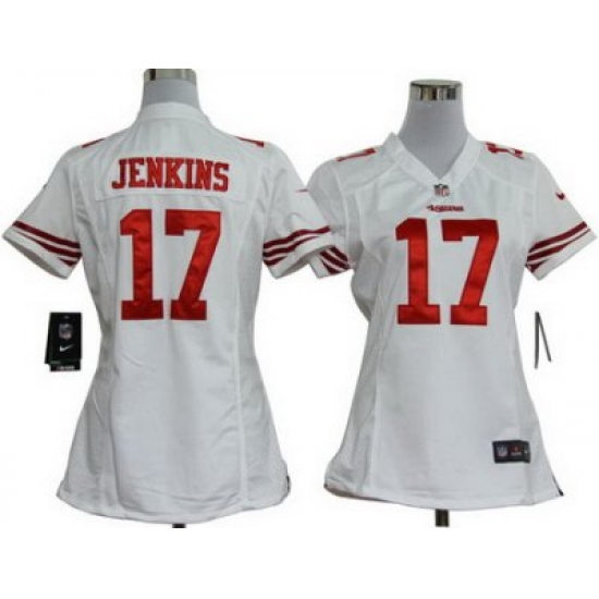 Women Nike San Francisco 49ers 17# Jenkins Authentic White Jersey Women Nike San Francisco 49ers 17# Jenkins Authentic White Jersey