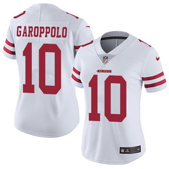 Women Nike San Francisco 49ers Jimmy Garoppolo 10 White Vapor Untouchable Limited NFL Jersey Women Nike San Francisco 49ers Jimmy Garoppolo 10 White Vapor Untouchable Limited NFL Jersey