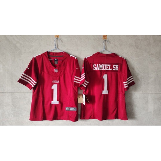 Women San Francisco 49ers 1 Deebo Samuel Sr Red F U S E Vapor Untouchable Stitched Jersey Women San Francisco 49ers 1 Deebo Samuel Sr Red F U S E Vapor Untouchable Stitched Jersey