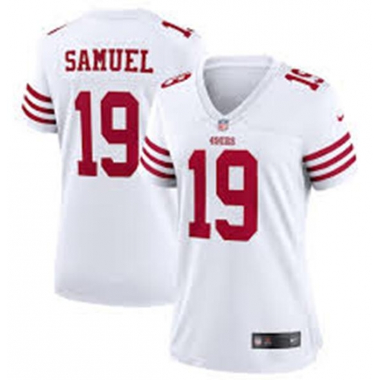 Women San Francisco 49ers 19 Deebo Samuel 2022 New White Vapor Untouchable Limited Stitched Jersey Women San Francisco 49ers 19 Deebo Samuel 2022 New White Vapor Untouchable Limited Stitched Jersey