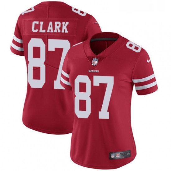 Womens Nike San Francisco 49ers 87 Dwight Clark Elite Red Team Color NFL Jersey Womens Nike San Francisco 49ers 87 Dwight Clark Elite Red Team Color NFL Jersey