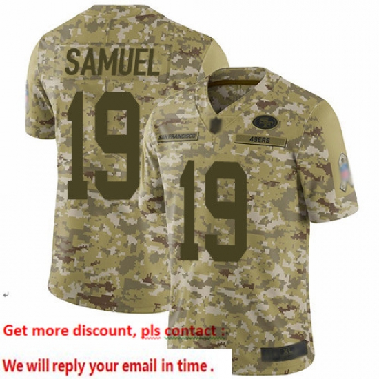 49ers 19 Deebo Samuel Camo Youth Stitched Football Limited 2018 Salute to Service Jersey 49ers 19 Deebo Samuel Camo Youth Stitched Football Limited 2018 Salute to Service Jersey