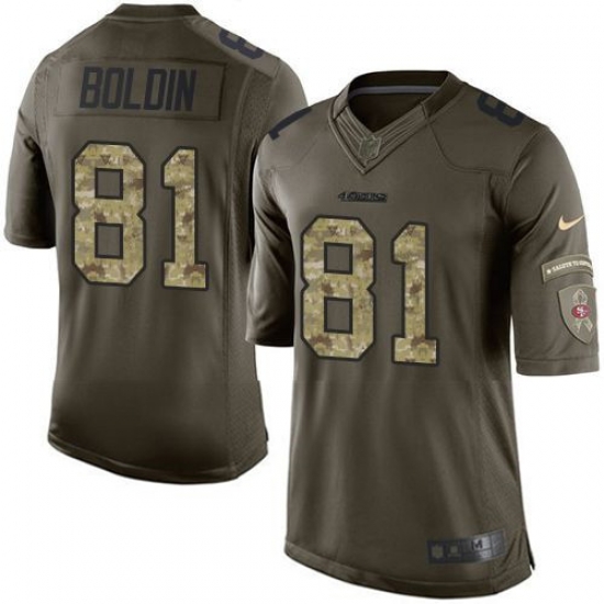 Nike 49ers #81 Anquan Boldin Green Youth Stitched NFL Limited Salute to Service Jersey Nike 49ers #81 Anquan Boldin Green Youth Stitched NFL Limited Salute to Service Jersey