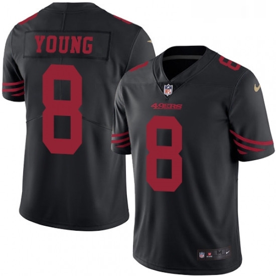 Youth Nike San Francisco 49ers 8 Steve Young Limited Black Rush Vapor Untouchable NFL Jersey Youth Nike San Francisco 49ers 8 Steve Young Limited Black Rush Vapor Untouchable NFL Jersey