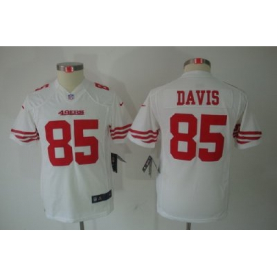 Youth Nike San Francisco 49ers #85 Vernon Davis White Limited Jerseys Youth Nike San Francisco 49ers #85 Vernon Davis White Limited Jerseys
