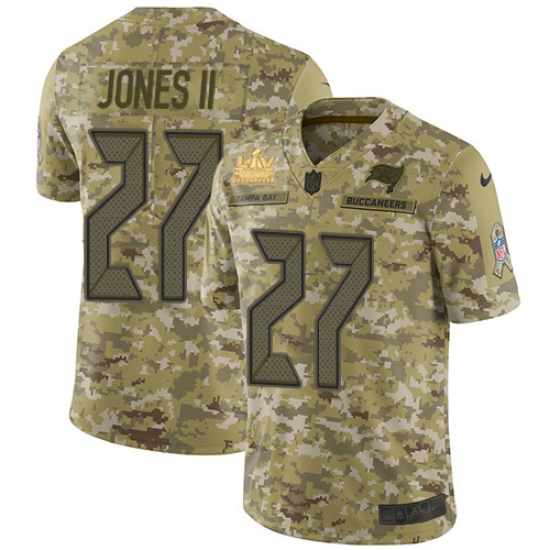 Men Nike Tampa Bay Buccaneers 27 Ronald Jones II Camo Men Super Bowl LV Champions Patch Stitched NFL Limited 2018 Salute To Service Jersey Men Nike Tampa Bay Buccaneers 27 Ronald Jones II Camo Men Super Bowl LV Champions Patch Stitched NFL Limited 2018 Salute To Service Jersey