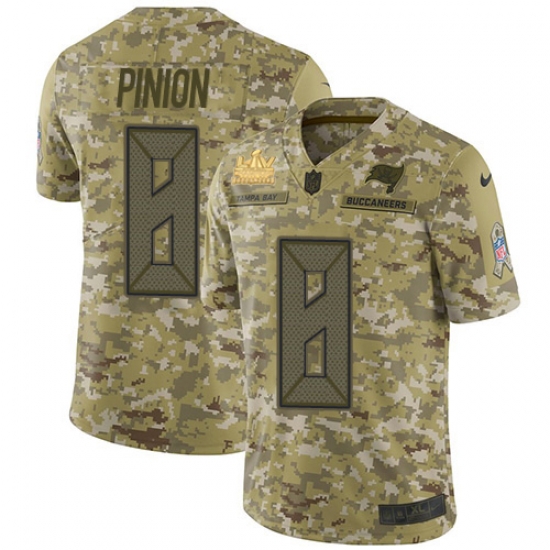 Men Nike Tampa Bay Buccaneers 8 Bradley Pinion Camo Men Super Bowl LV Champions Patch Stitched NFL Limited 2018 Salute To Service Jersey Men Nike Tampa Bay Buccaneers 8 Bradley Pinion Camo Men Super Bowl LV Champions Patch Stitched NFL Limited 2018 Salute To Service Jersey