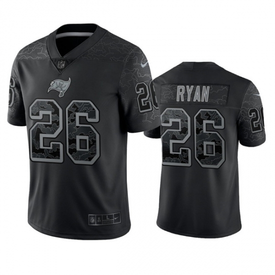 Men Tampa Bay Buccaneers 26 Logan Ryan Black Reflective Limited Stitched Jersey Men Tampa Bay Buccaneers 26 Logan Ryan Black Reflective Limited Stitched Jersey