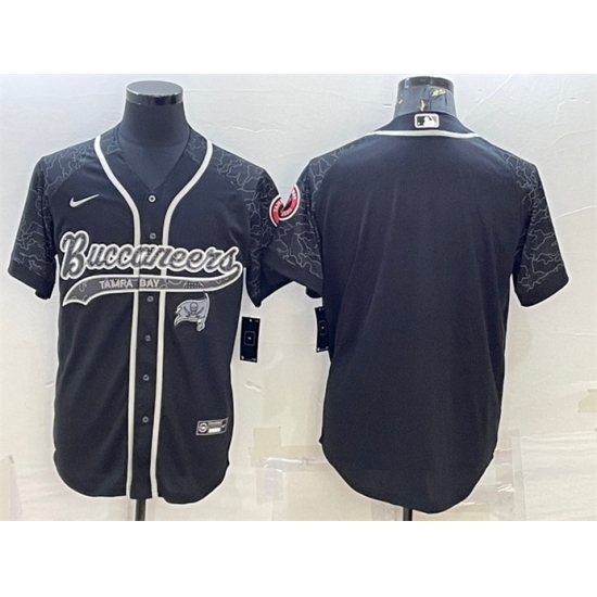 Men Tampa Bay Buccaneers Blank Black Reflective With Patch Cool Base Stitched Baseball Jersey Men Tampa Bay Buccaneers Blank Black Reflective With Patch Cool Base Stitched Baseball Jersey
