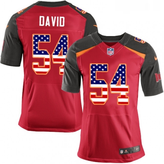 Mens Nike Tampa Bay Buccaneers 54 Lavonte David Elite Red Home USA Flag Fashion NFL Jersey Mens Nike Tampa Bay Buccaneers 54 Lavonte David Elite Red Home USA Flag Fashion NFL Jersey