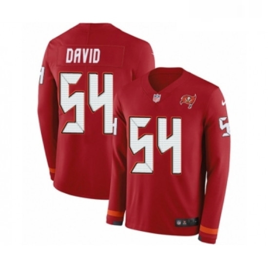 Mens Nike Tampa Bay Buccaneers 54 Lavonte David Limited Red Therma Long Sleeve NFL Jersey Mens Nike Tampa Bay Buccaneers 54 Lavonte David Limited Red Therma Long Sleeve NFL Jersey
