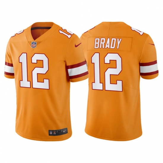 Men's Tampa Bay Buccaneers #12 Tom Brady Orange Vapor Untouchable Limited Stitched Jersey Men's Tampa Bay Buccaneers #12 Tom Brady Orange Vapor Untouchable Limited Stitched Jersey