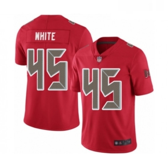 Mens Tampa Bay Buccaneers 45 Devin White Limited Red Rush Vapor Untouchable Football Jersey Mens Tampa Bay Buccaneers 45 Devin White Limited Red Rush Vapor Untouchable Football Jersey