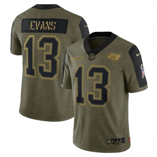 Men's Tampa Bay Buccaneers Mike Evans Nike Olive 2021 Salute To Service Limited Player Jersey