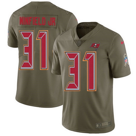 Nike Buccaneers 31 Antoine Winfield Jr Olive Men Stitched NFL Limited 2017 Salute To Service Jersey Nike Buccaneers 31 Antoine Winfield Jr Olive Men Stitched NFL Limited 2017 Salute To Service Jersey