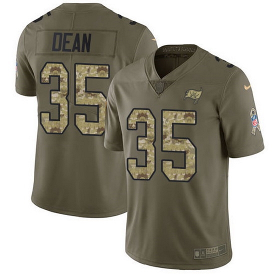 Nike Buccaneers 35 Jamel Dean Olive Camo Men Stitched NFL Limited 2017 Salute To Service Jersey Nike Buccaneers 35 Jamel Dean Olive Camo Men Stitched NFL Limited 2017 Salute To Service Jersey