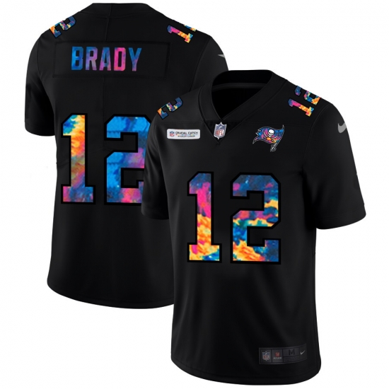 Tampa Bay Buccaneers 12 Tom Brady Men Nike Multi Color Black 2020 NFL Crucial Catch Vapor Untouchable Limited Jersey Tampa Bay Buccaneers 12 Tom Brady Men Nike Multi Color Black 2020 NFL Crucial Catch Vapor Untouchable Limited Jersey