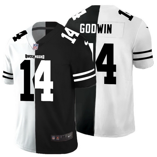 Tampa Bay Buccaneers 14 Chris Godwin Men Black V White Peace Split Nike Vapor Untouchable Limited NFL Jersey Tampa Bay Buccaneers 14 Chris Godwin Men Black V White Peace Split Nike Vapor Untouchable Limited NFL Jersey