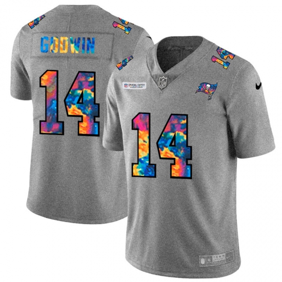 Tampa Bay Buccaneers 14 Chris Godwin Men Nike Multi Color 2020 NFL Crucial Catch NFL Jersey Greyheather Tampa Bay Buccaneers 14 Chris Godwin Men Nike Multi Color 2020 NFL Crucial Catch NFL Jersey Greyheather