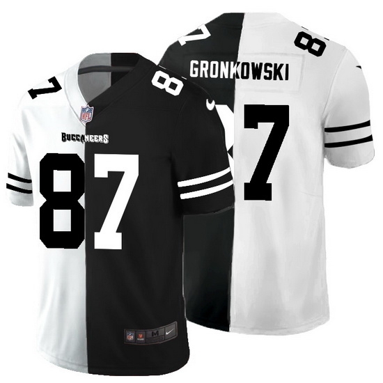 Tampa Bay Buccaneers 87 Rob Gronkowski Men Black V White Peace Split Nike Vapor Untouchable Limited NFL Jersey Tampa Bay Buccaneers 87 Rob Gronkowski Men Black V White Peace Split Nike Vapor Untouchable Limited NFL Jersey