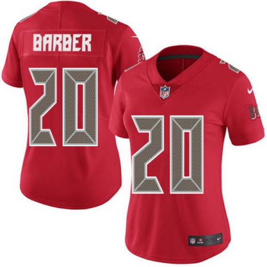 Nike Buccaneers #20 Ronde Barber Red Womens Stitched NFL Limited Rush Jersey Nike Buccaneers #20 Ronde Barber Red Womens Stitched NFL Limited Rush Jersey