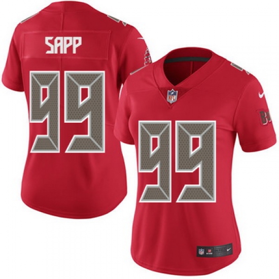 Nike Buccaneers #99 Warren Sapp Red Womens Stitched NFL Limited Rush Jersey Nike Buccaneers #99 Warren Sapp Red Womens Stitched NFL Limited Rush Jersey