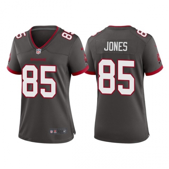 Women Tampa Bay Buccaneers 85 Julio Jones Grey Stitched Game Jersey Women Tampa Bay Buccaneers 85 Julio Jones Grey Stitched Game Jersey