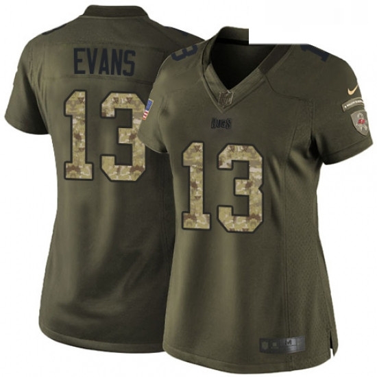Womens Nike Tampa Bay Buccaneers 13 Mike Evans Elite Green Salute to Service NFL Jersey Womens Nike Tampa Bay Buccaneers 13 Mike Evans Elite Green Salute to Service NFL Jersey