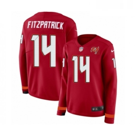 Womens Nike Tampa Bay Buccaneers 14 Ryan Fitzpatrick Limited Red Therma Long Sleeve NFL Jersey Womens Nike Tampa Bay Buccaneers 14 Ryan Fitzpatrick Limited Red Therma Long Sleeve NFL Jersey