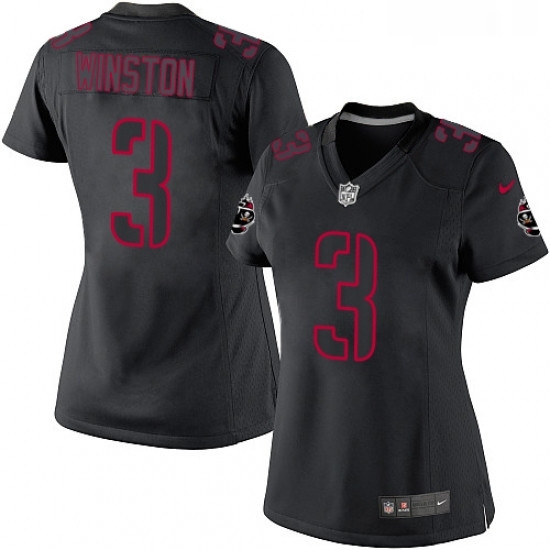 Womens Nike Tampa Bay Buccaneers 3 Jameis Winston Limited Black Impact NFL Jersey Womens Nike Tampa Bay Buccaneers 3 Jameis Winston Limited Black Impact NFL Jersey