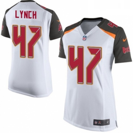 Womens Nike Tampa Bay Buccaneers 47 John Lynch Game White NFL Jersey Womens Nike Tampa Bay Buccaneers 47 John Lynch Game White NFL Jersey