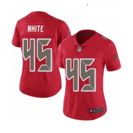 Womens Tampa Bay Buccaneers 45 Devin White Limited Red Rush Vapor Untouchable Football Jersey Womens Tampa Bay Buccaneers 45 Devin White Limited Red Rush Vapor Untouchable Football Jersey