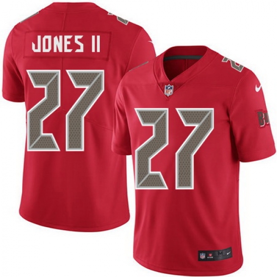Nike Buccaneers #27 Ronald Jones II Red Youth Stitched NFL Limited Rush Jersey Nike Buccaneers #27 Ronald Jones II Red Youth Stitched NFL Limited Rush Jersey