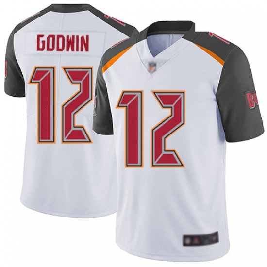 Youth Buccaneers 12 Chris Godwin White Stitched Football Vapor Untouchable Limited Jersey Youth Buccaneers 12 Chris Godwin White Stitched Football Vapor Untouchable Limited Jersey