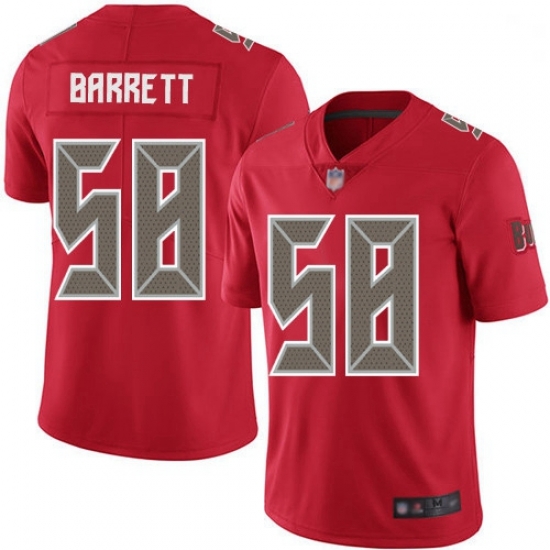 Youth Buccaneers 58 Shaquil Barrett Red Stitched Football Limited Rush Jersey Youth Buccaneers 58 Shaquil Barrett Red Stitched Football Limited Rush Jersey